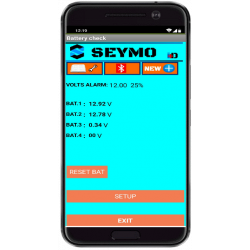 Battery check control hasta 4 grupos de baterías con App